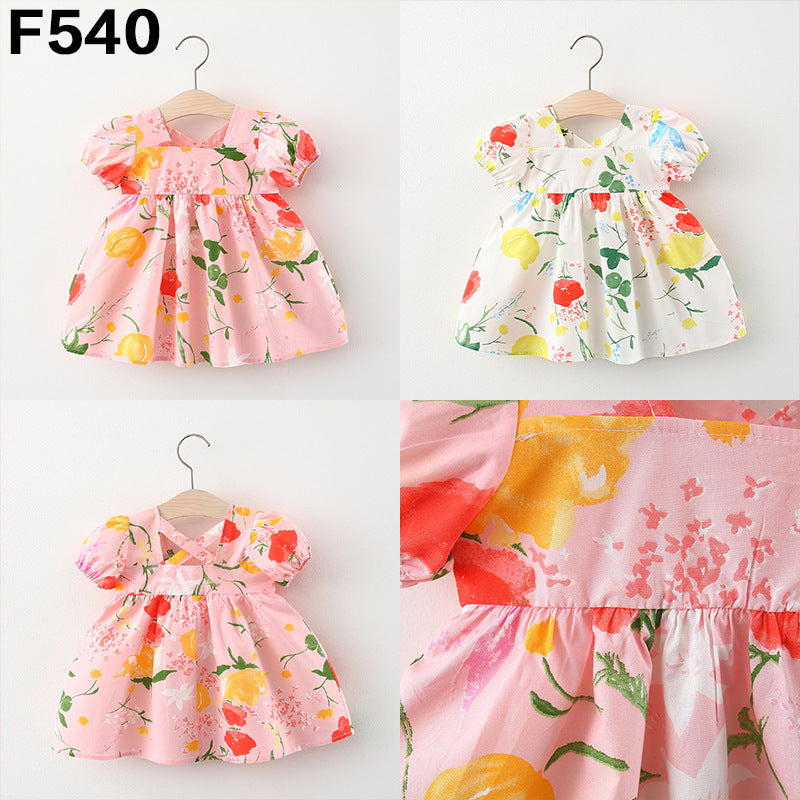 Western Style Princess 3 Dress Female Baby 4 Years Old New Summer Trend Skirt